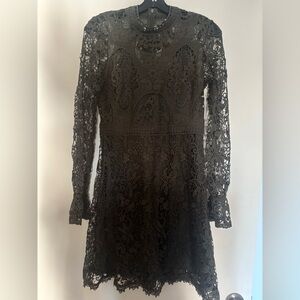 Catherine Malandrino Lace Long Sleeve Olive Dress – Size 4